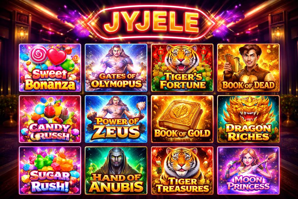 JYJELE Slots collection with Sweet Bonanza and Megaways titles